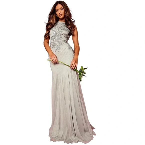 NWT! Boohoo Hand Embellished Maxi Dress - Picture 2 of 8